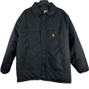 CARHARTT Men’s C14 Black Duck Canvas Arctic Quilted Lined Chore Coat 3XL